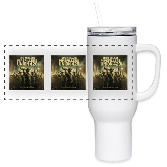 THE ORIGINAL NEW ENGLAND PIPEFILLERS UNION 420 stainless Steel 40 oz Travel Tumbler - white
