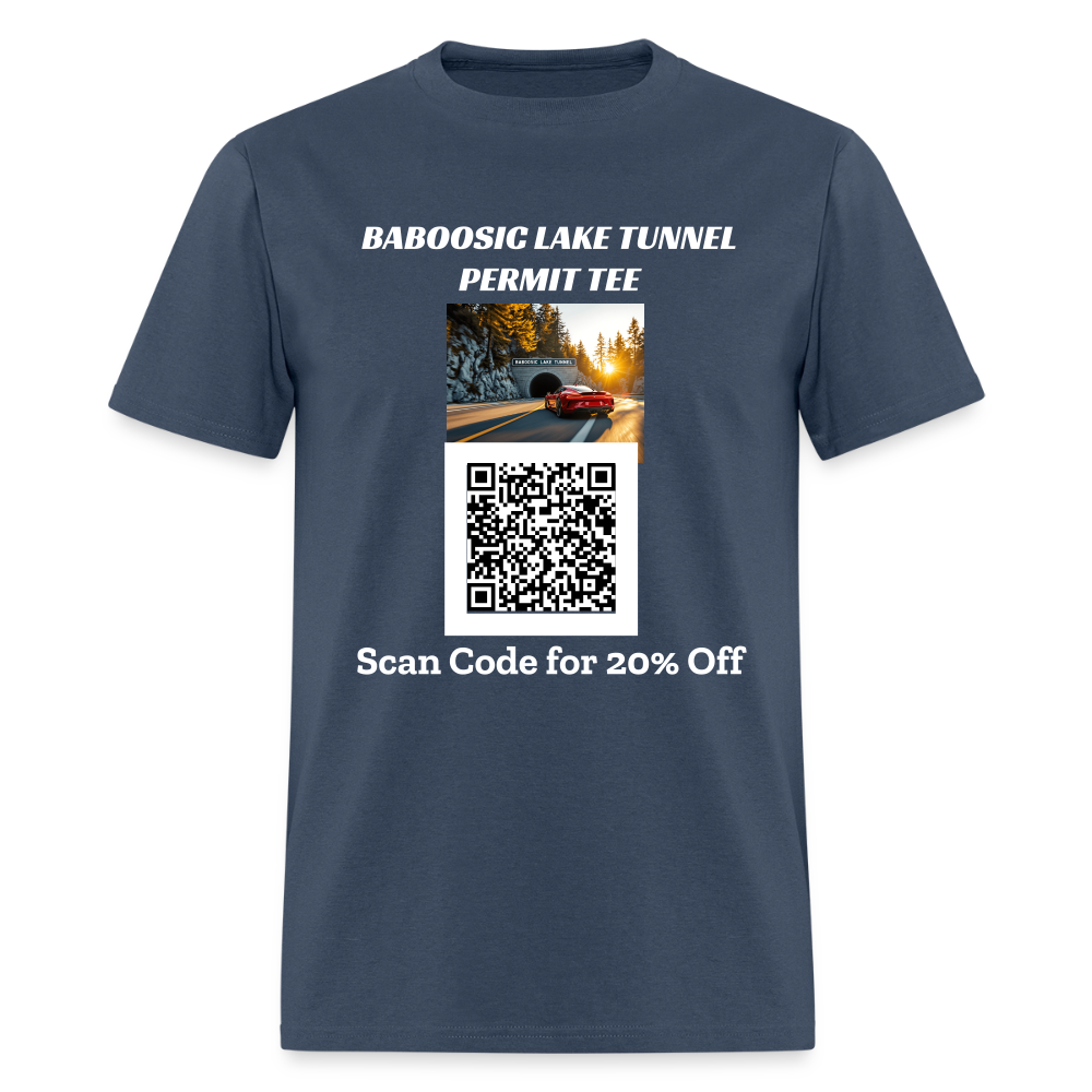 BABOOSIC LAKE TUNNEL PERMIT TEE Unisex Classic T-Shirt -  blue dusk