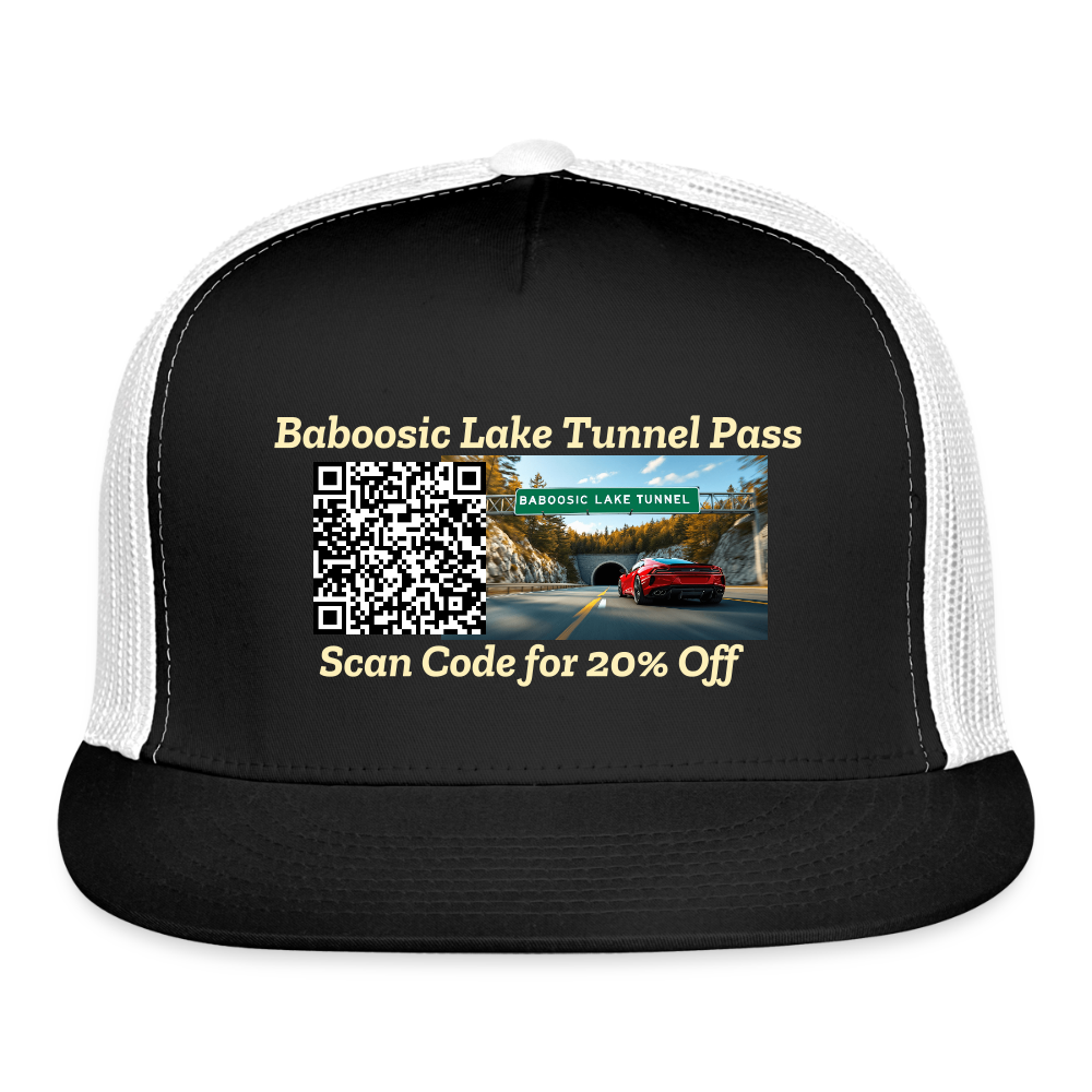 BABOOSIC LAKE TUNNEL PASS Trucker Hat - black/white