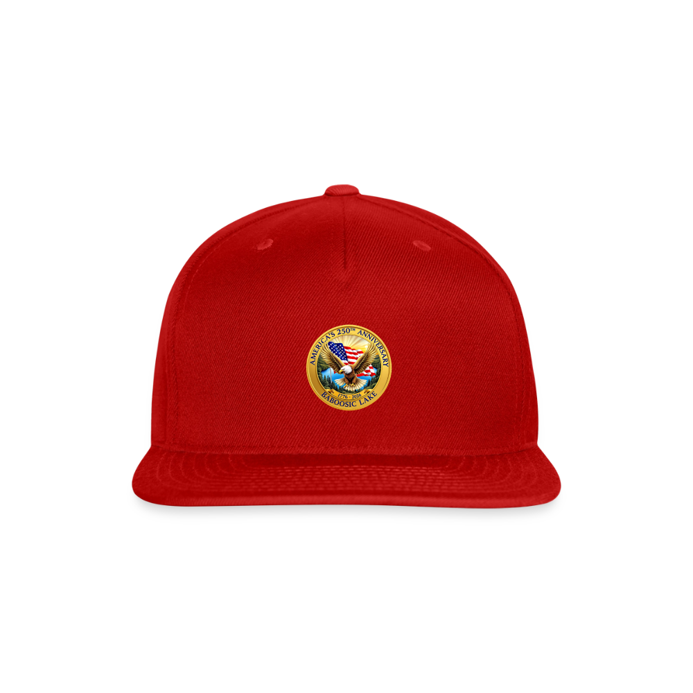 AMERICA 250 AMHERST Snapback Baseball Cap - red