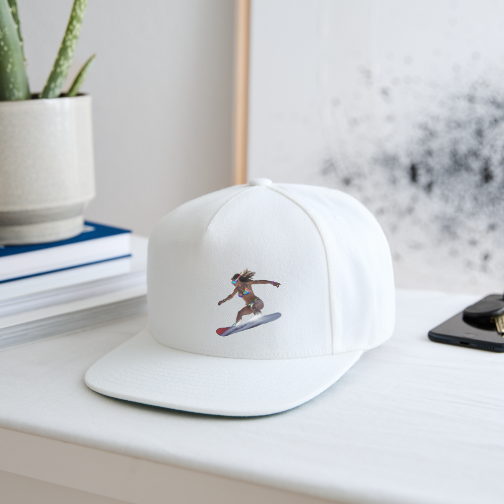 Snow Bunny 2 Snapback Baseball Cap - white