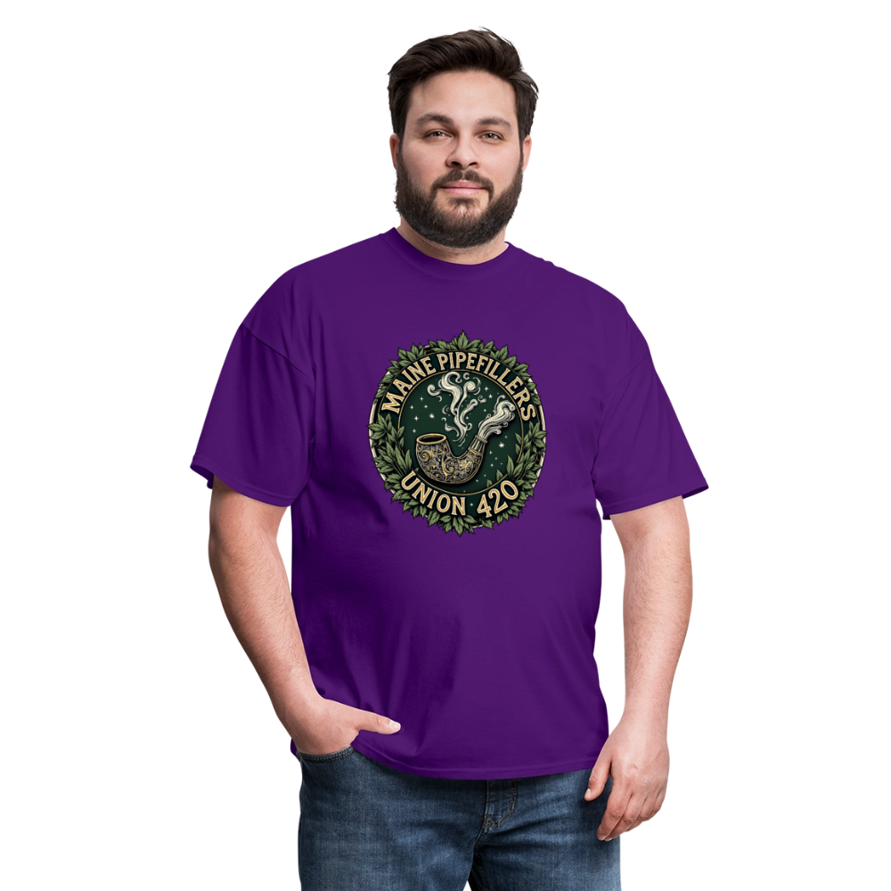 MAINE PIPEFILLERS UNION 420 TEE - purple