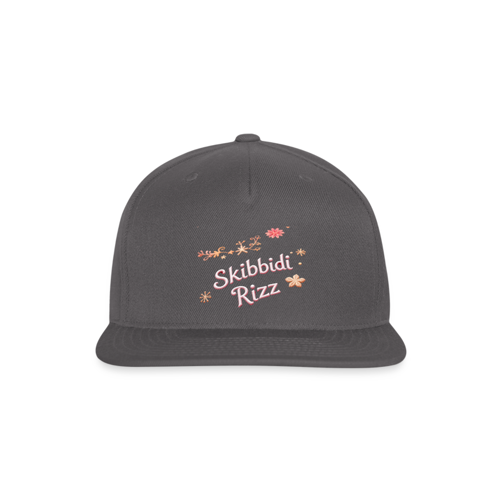 Skibbidi Rizz Authentic 4 Snapback Baseball Cap - dark grey