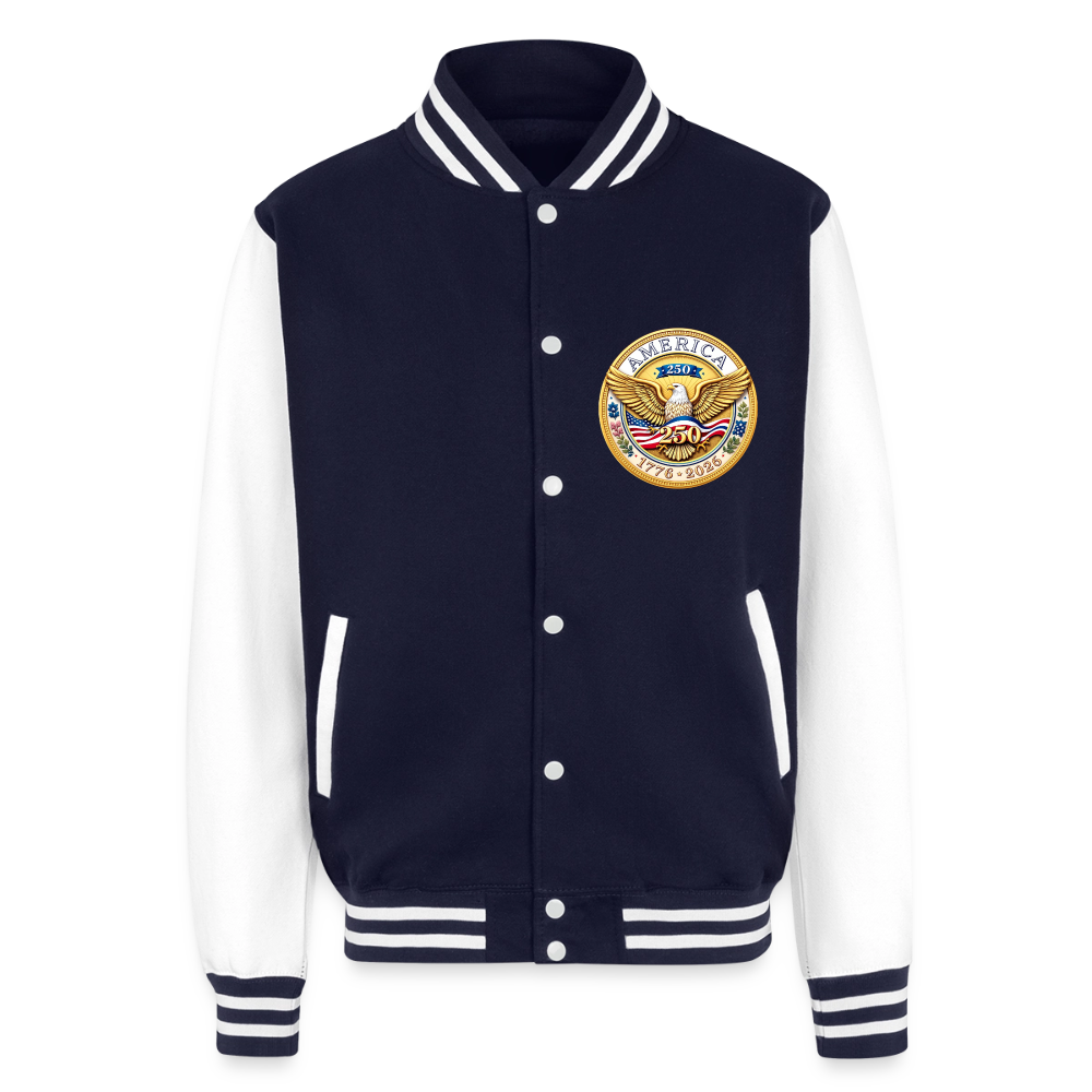 AMERICA 250 Unisex College Sweat Jacket - navy/white