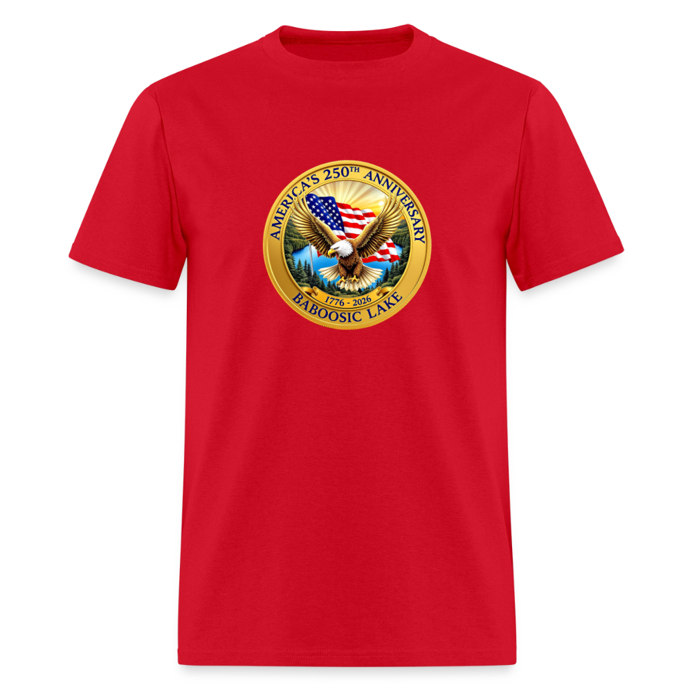AMERICA 250 AMHERST Men's T-Shirt | GILDAN 5000 - red