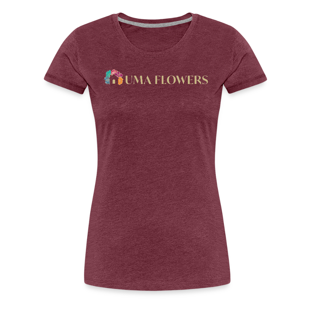 UMA FLOWERS Women’s Premium T-Shirt - heather burgundy