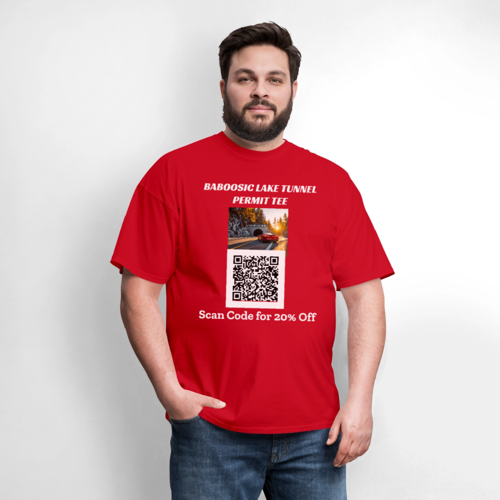 BABOOSIC LAKE TUNNEL PERMIT TEE Unisex Classic T-Shirt - red