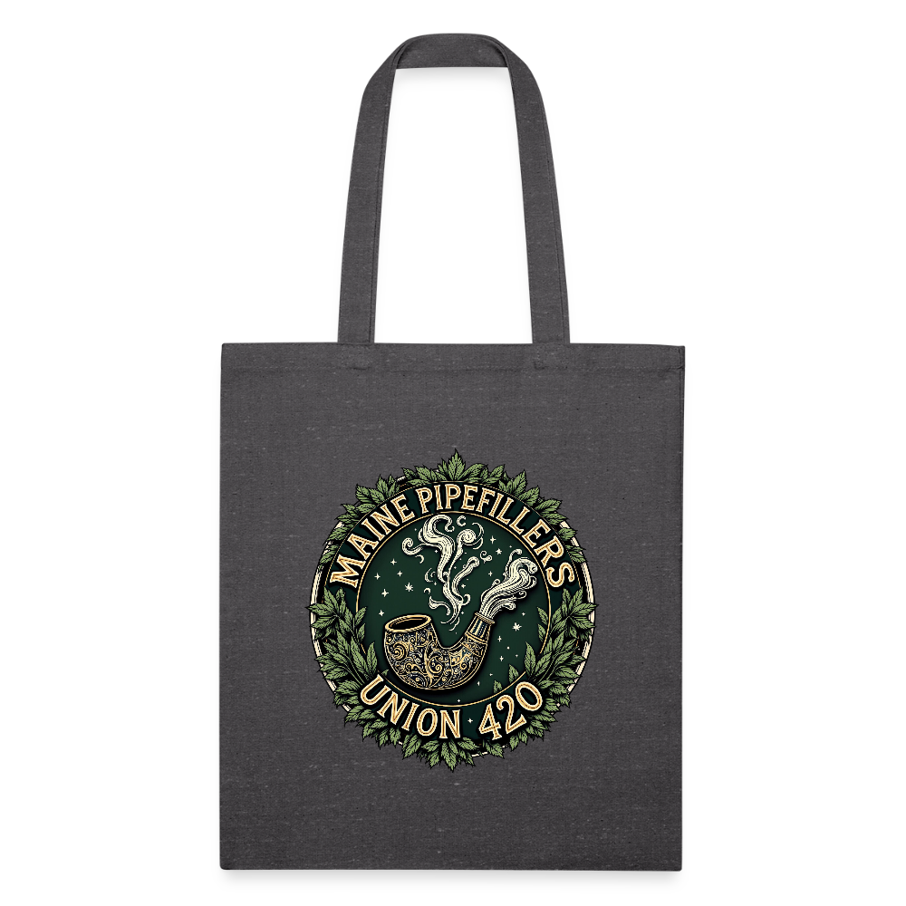 THE ORIGINAL MAINE PIPEFILLERS UNION 420 Recycled Tote Bag - charcoal grey