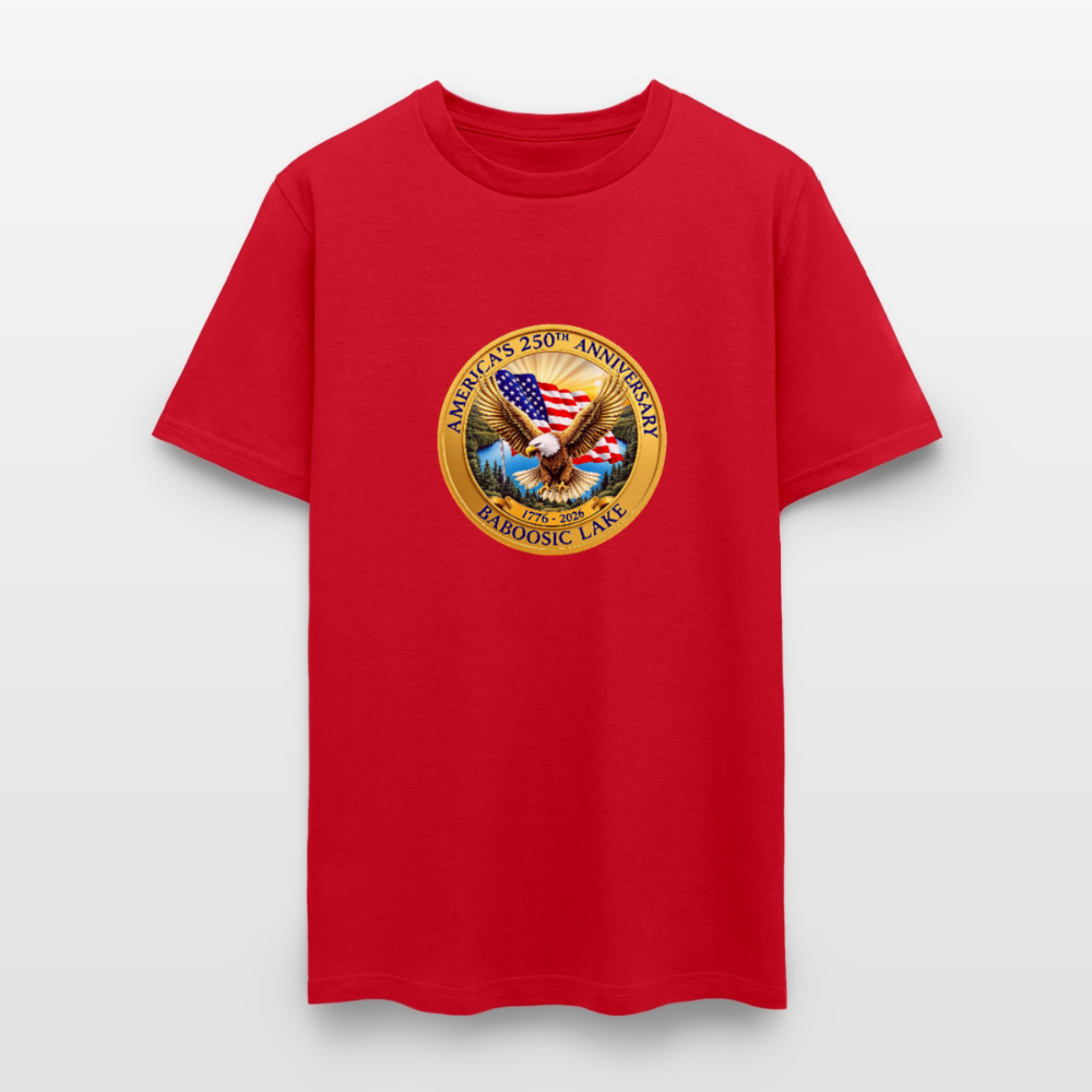 AMERICA 250 AMHERST Men's T-Shirt | GILDAN 5000 - red