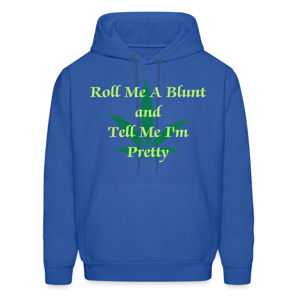 ROLL ME A BLUNT Haines Hoodie P170 - royal blue