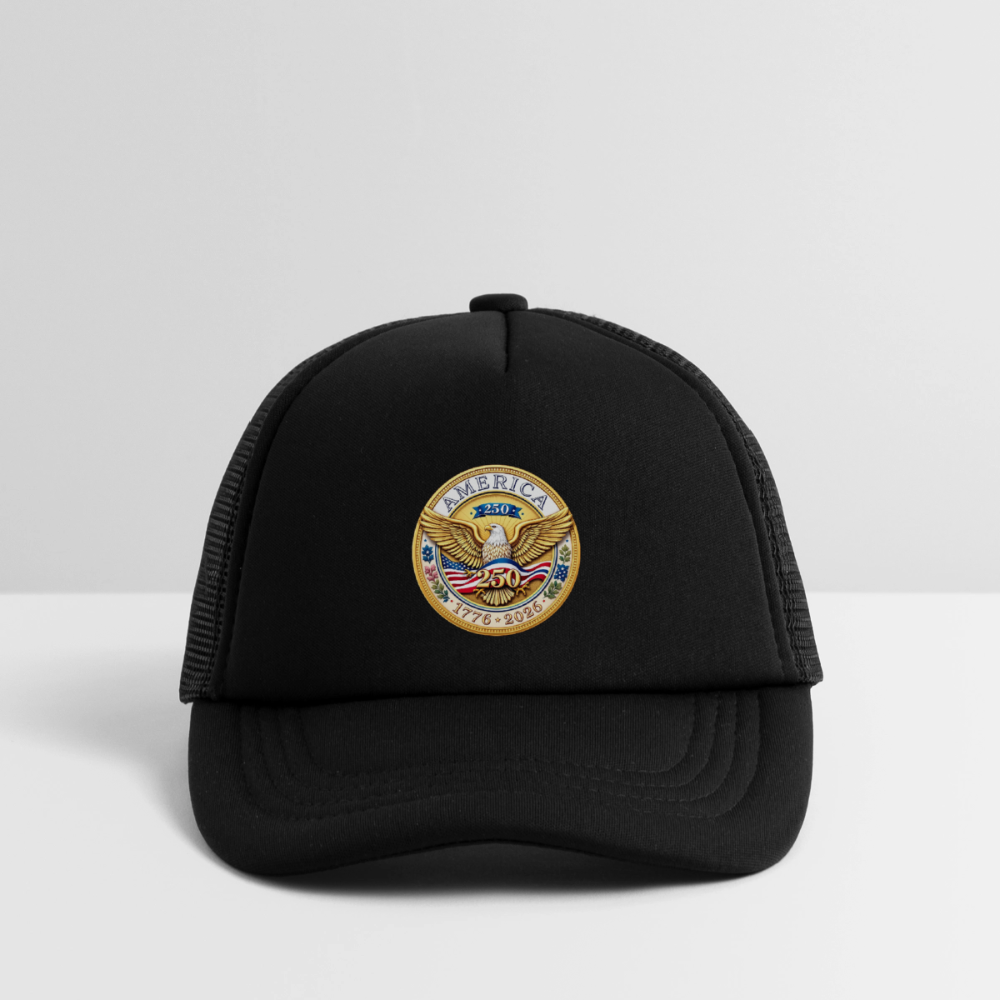 AMERICA 250 Kid's Trucker Cap - black