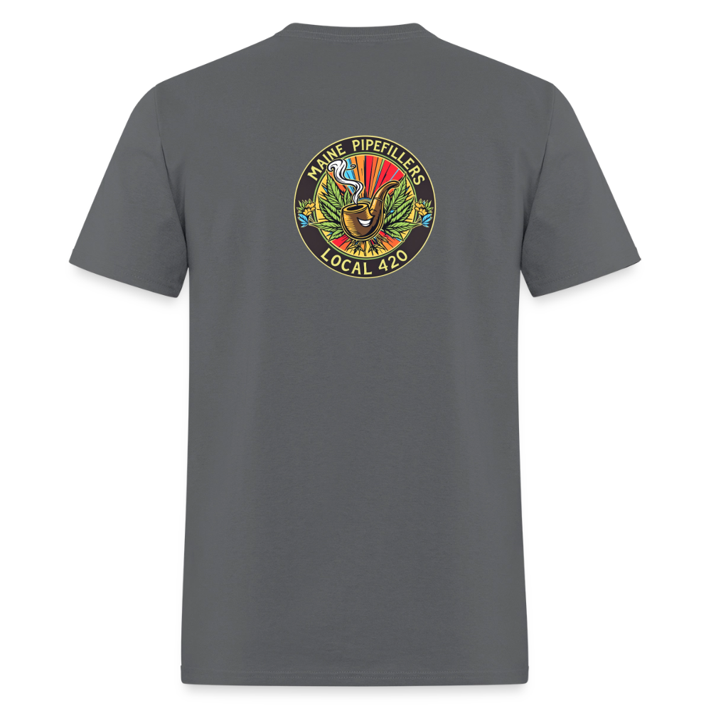 MAINE PIPEFILLERS LOCAL 420 Men's T-Shirt - charcoal