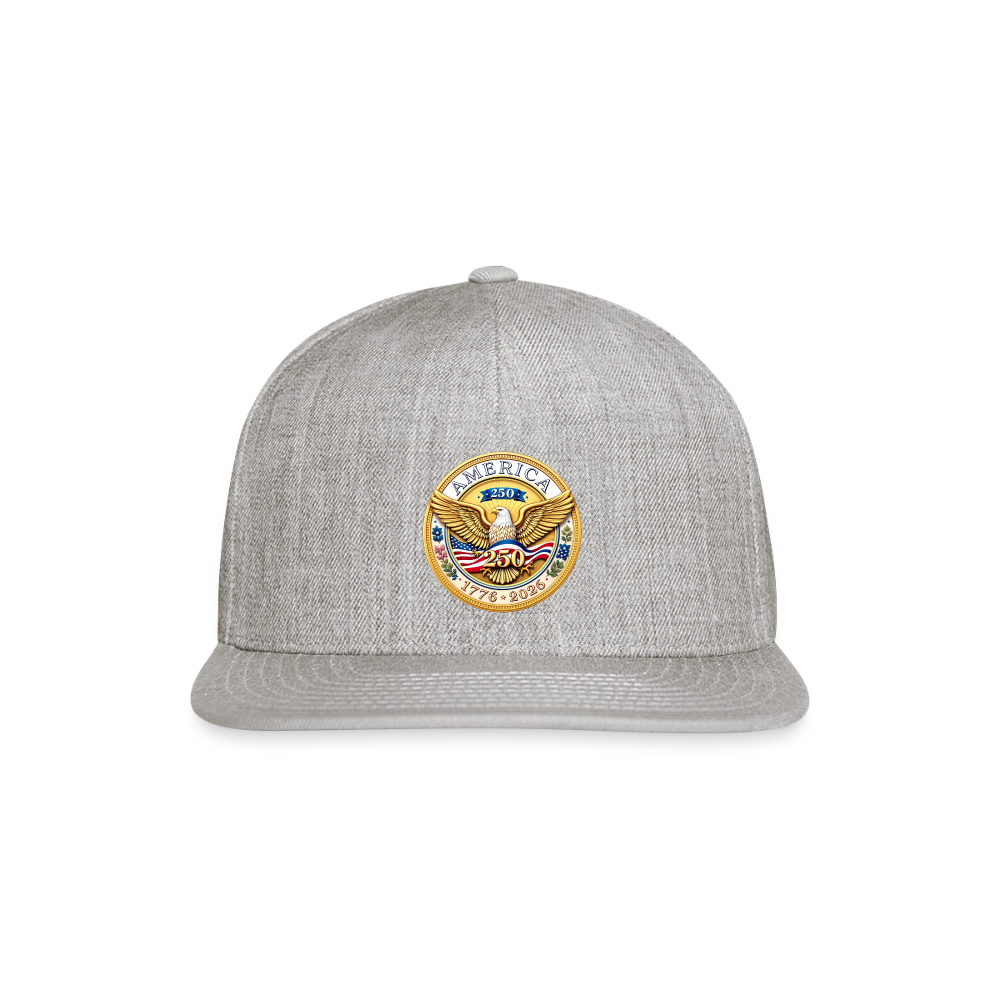 AMERICA 250 Snapback Baseball Cap - heather gray