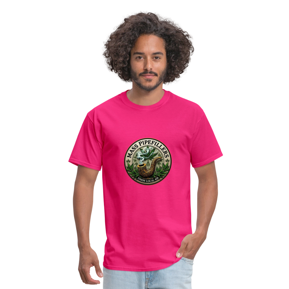 THE ORIGINAL MASS PIPEFILLERS UNION LOCAL 420 Unisex Classic T-Shirt - fuchsia