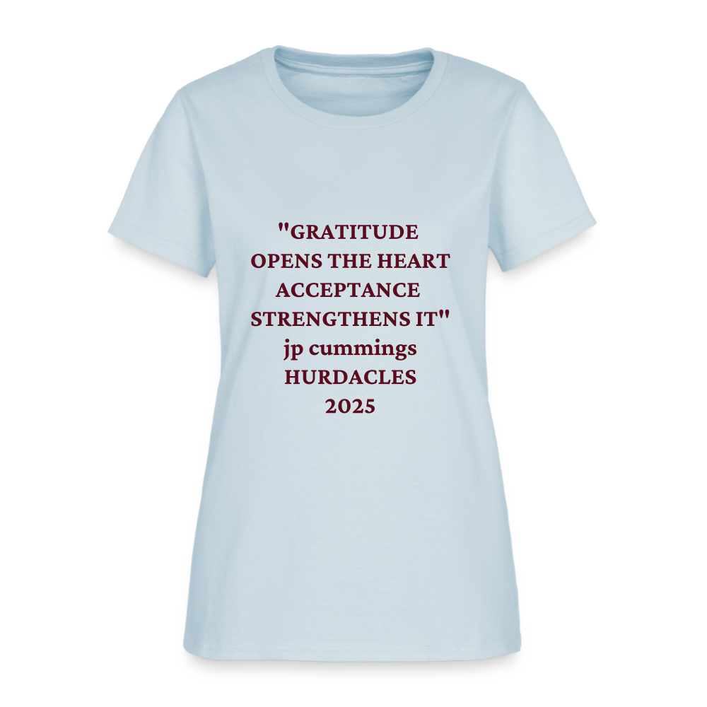GRATITUDE Women's T-Shirt - light blue
