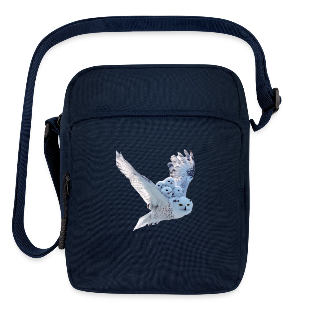 Snow Owls Upright Crossbody Bag - navy