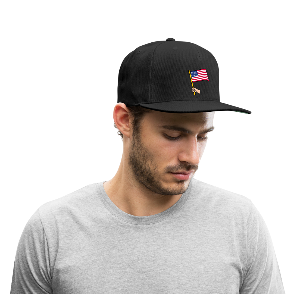 Snapback Baseball Cap - black