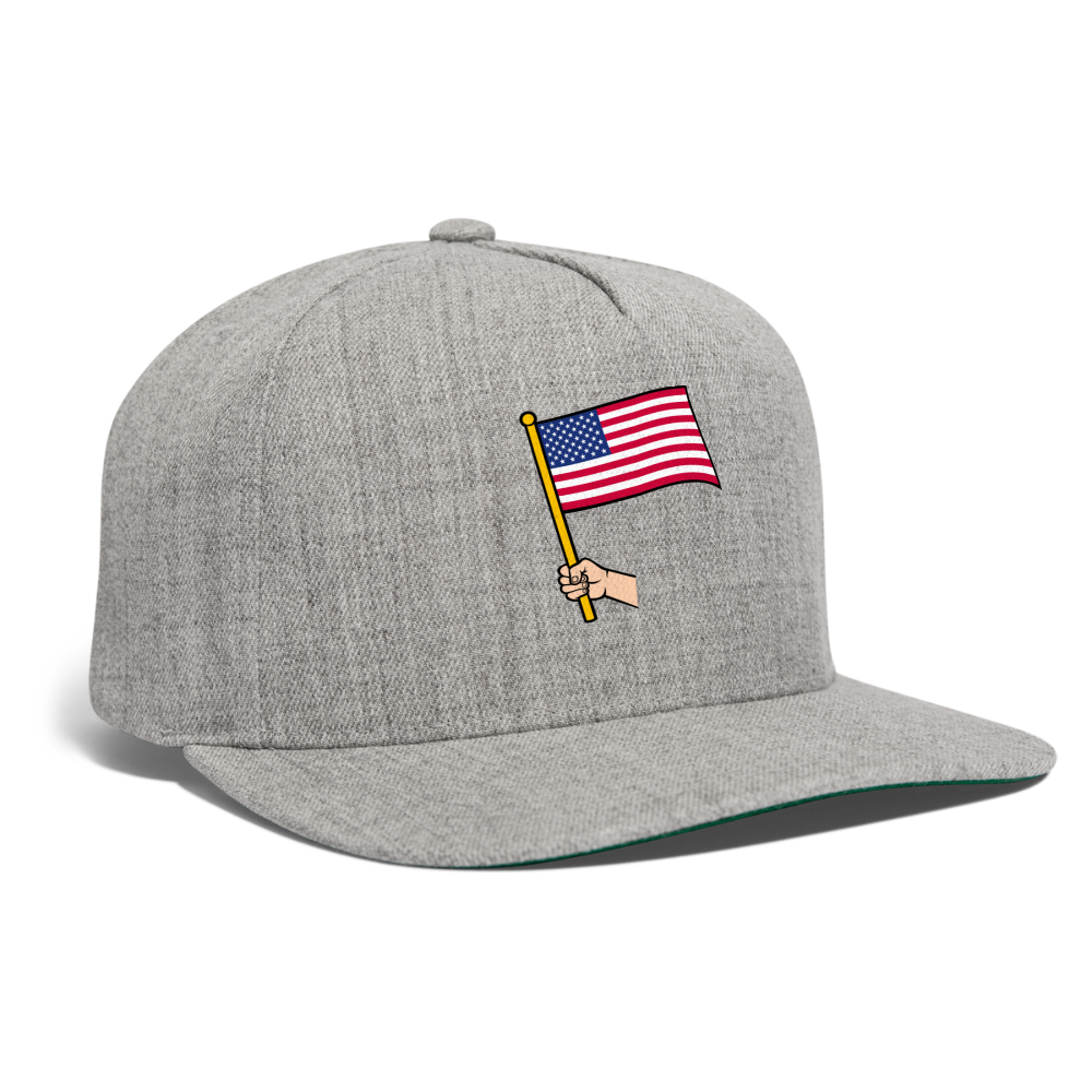 Snapback Baseball Cap - heather gray