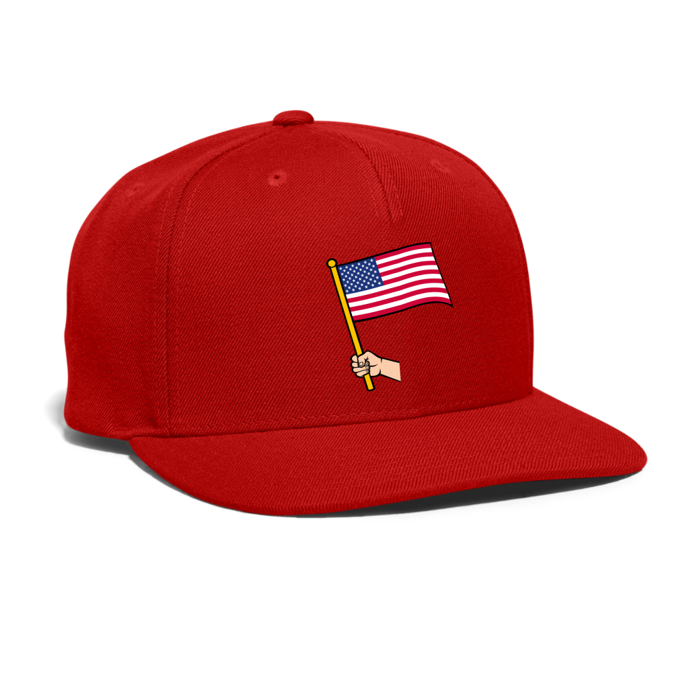 Snapback Baseball Cap - red