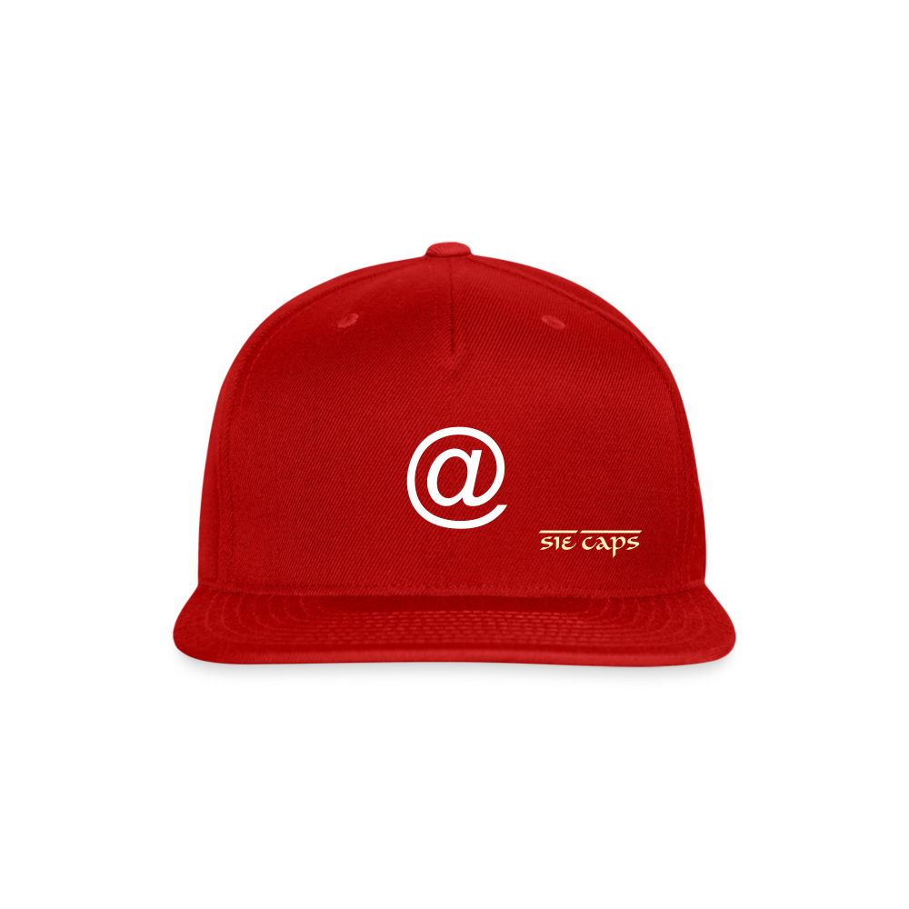 Snapback Baseball Cap - red