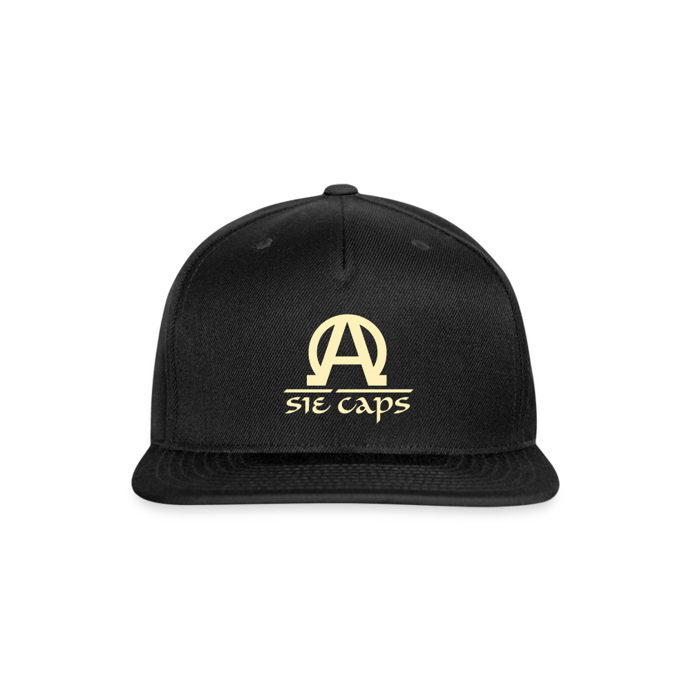 Snapback Baseball Cap - black