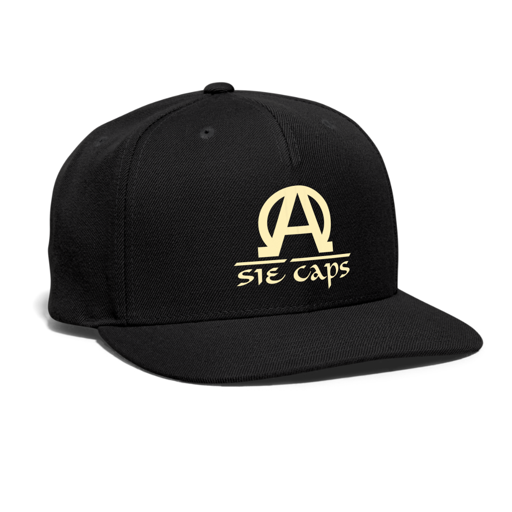 Snapback Baseball Cap - black