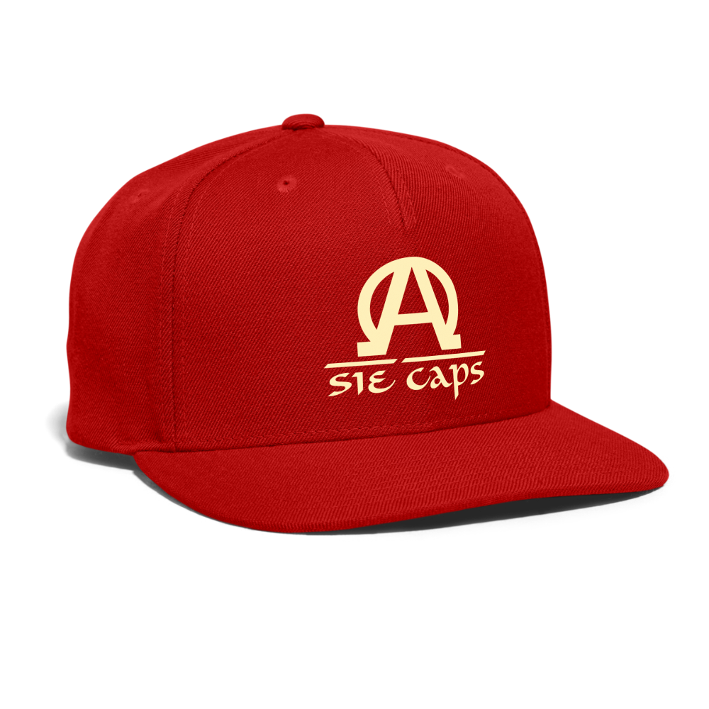 Snapback Baseball Cap - red