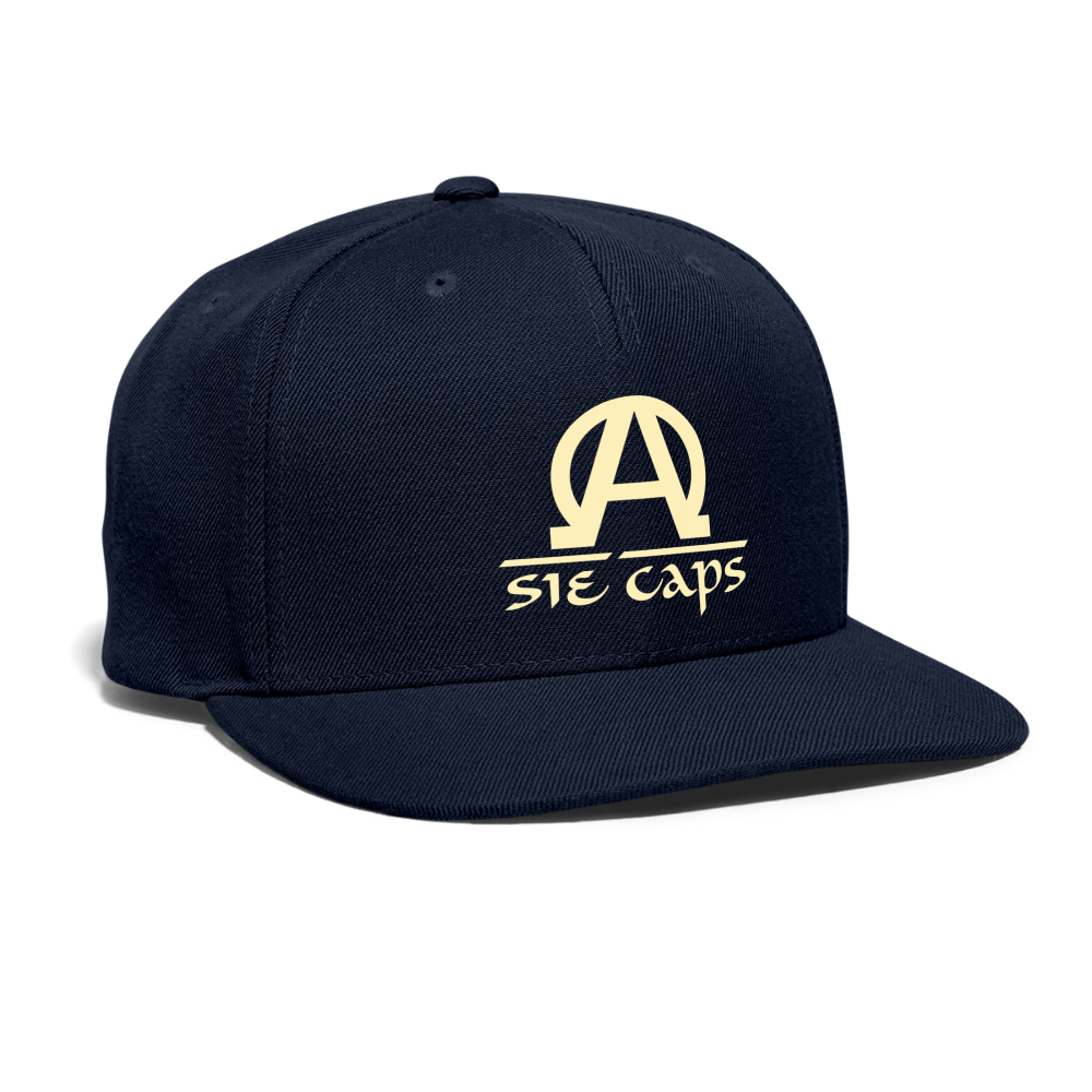 Snapback Baseball Cap - navy