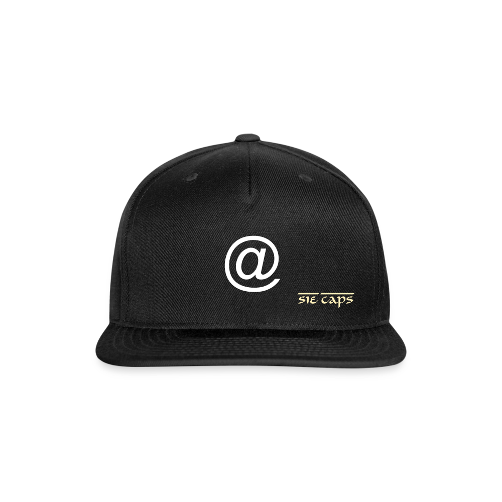 Snapback Baseball Cap - black