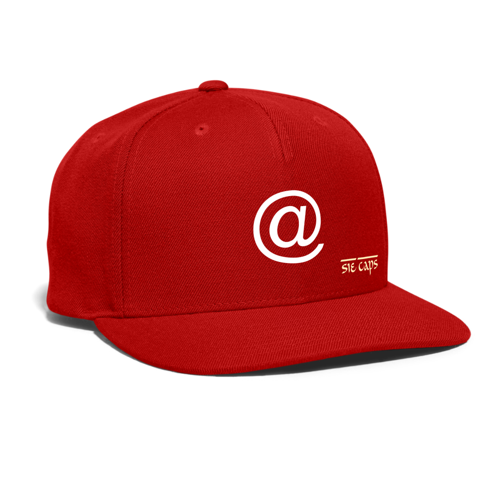 Snapback Baseball Cap - red