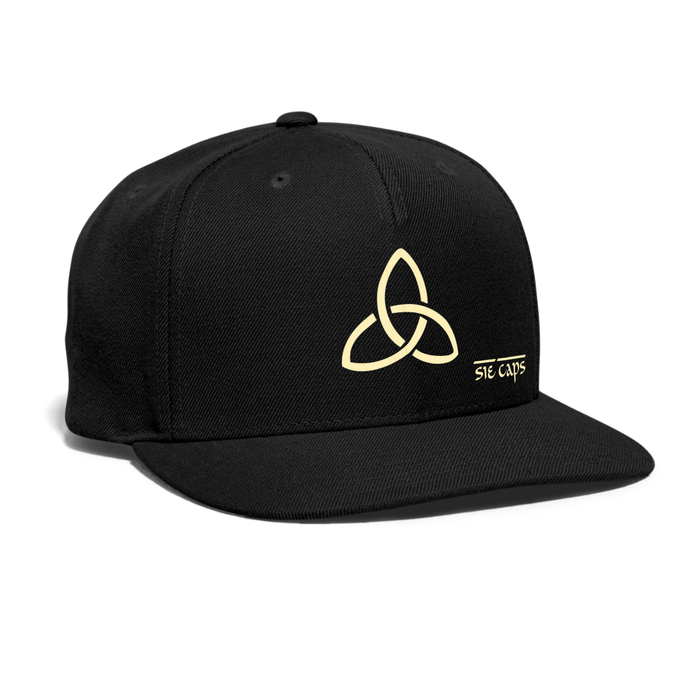 Snapback Baseball Cap - black