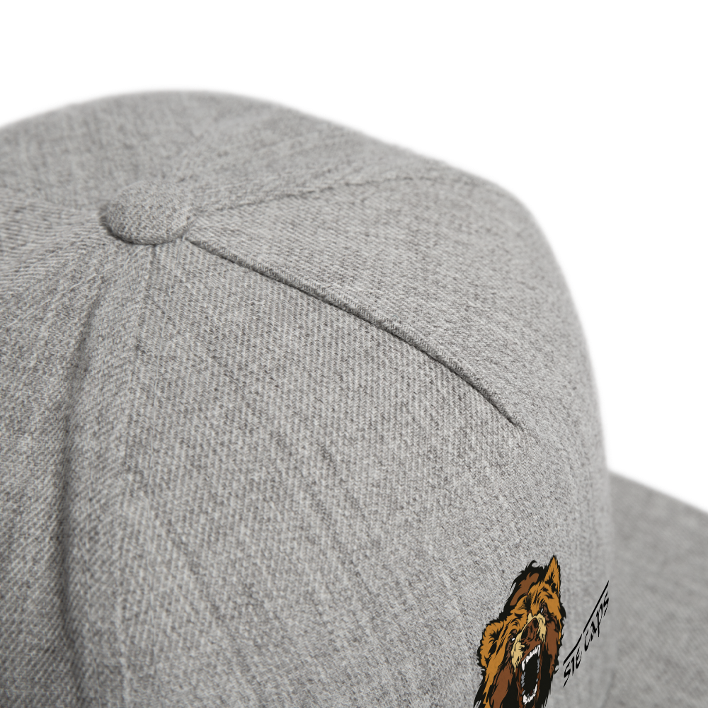 Snapback Baseball Cap - heather gray