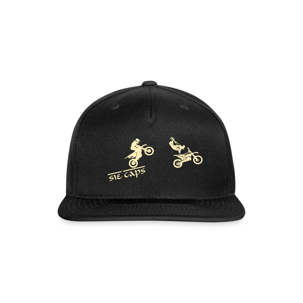 Snapback Baseball Cap - black