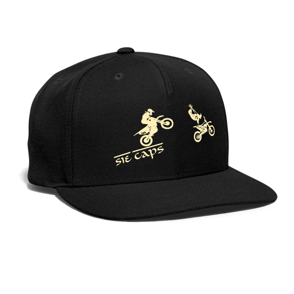 Snapback Baseball Cap - black