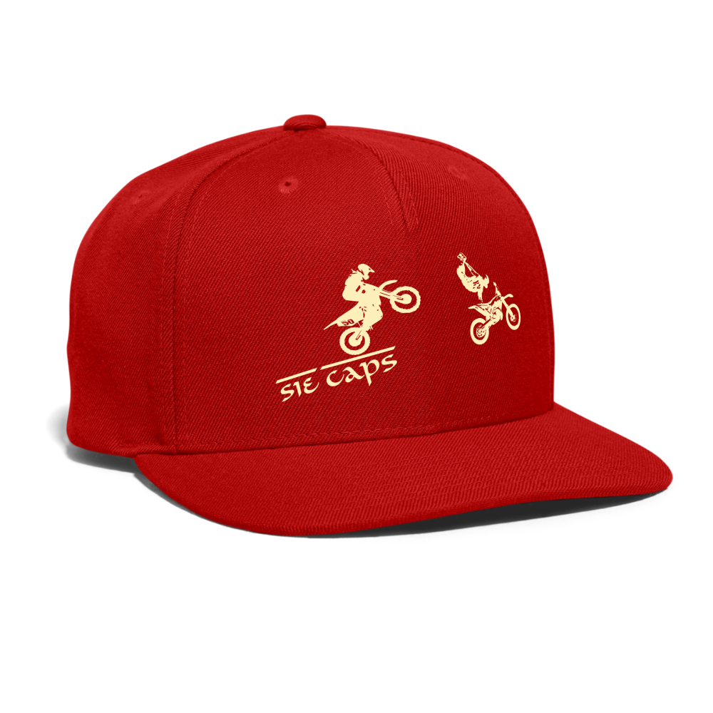 Snapback Baseball Cap - red