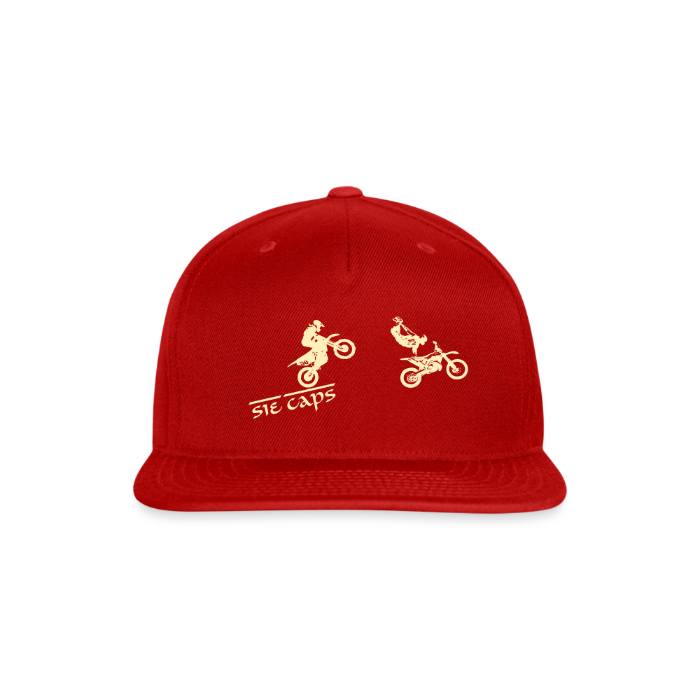 Snapback Baseball Cap - red