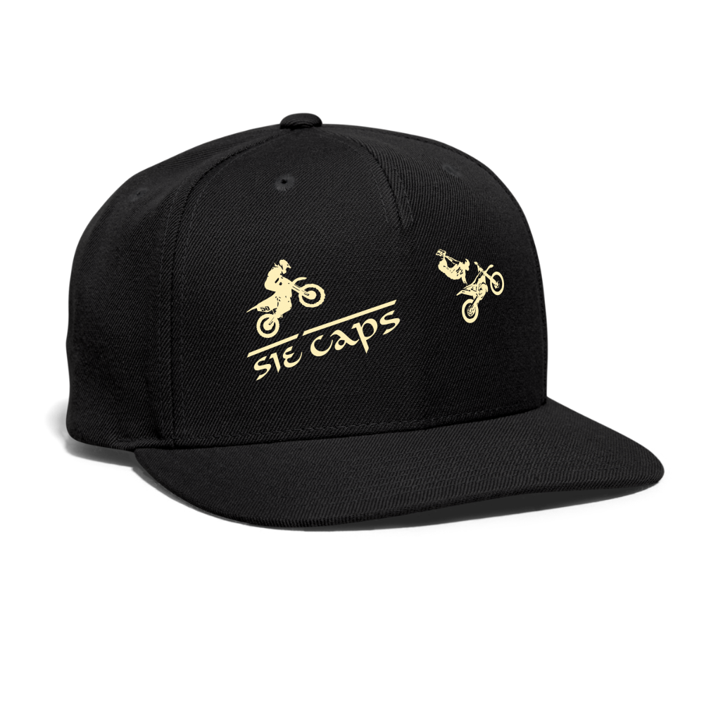 Snapback Baseball Cap - black