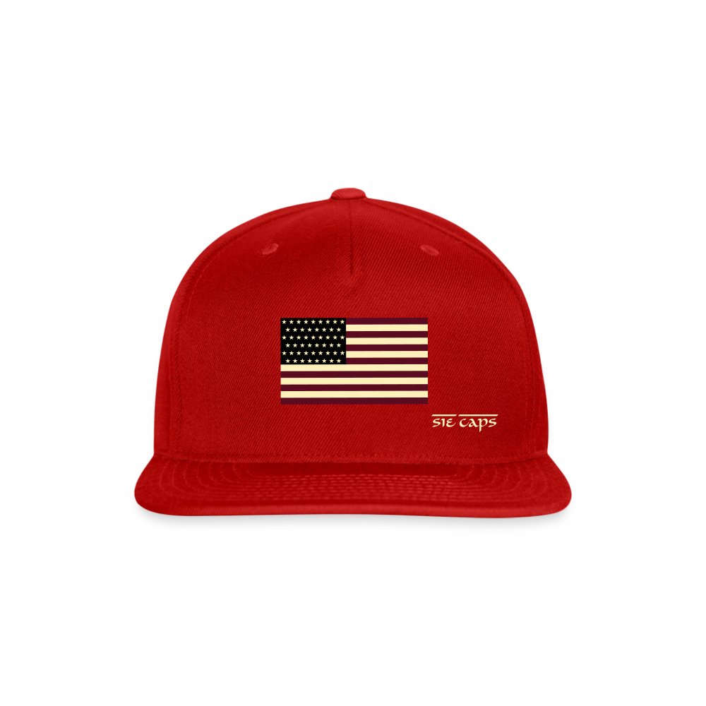 Snapback Baseball Cap - red