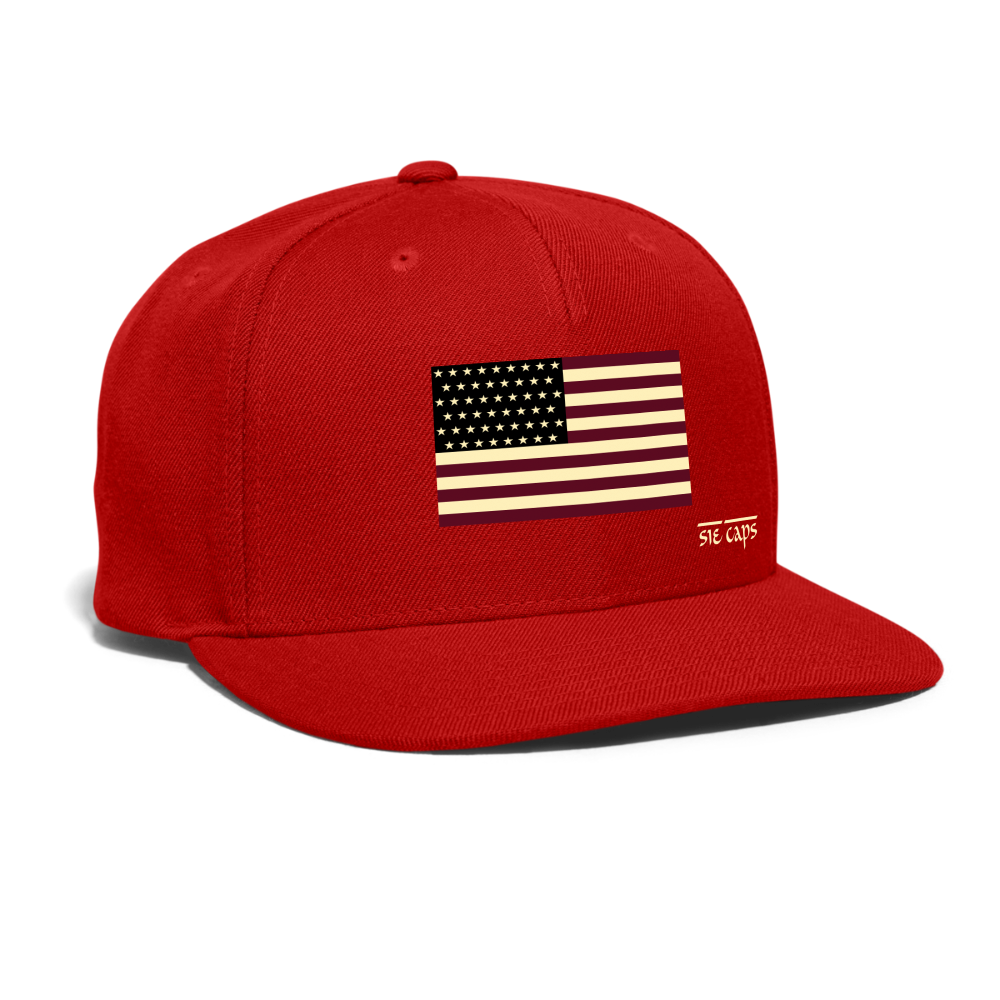 Snapback Baseball Cap - red