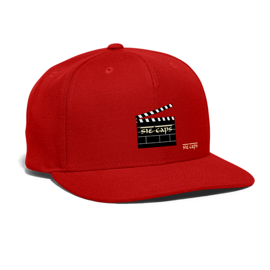 Snapback Baseball Cap - red