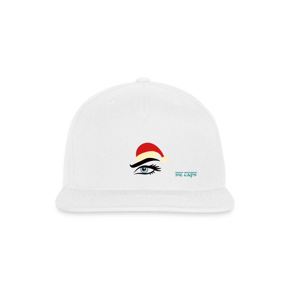 Santa's watching Snapback Baseball Cap - white