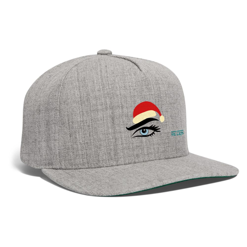 Santa's watching Snapback Baseball Cap - heather gray