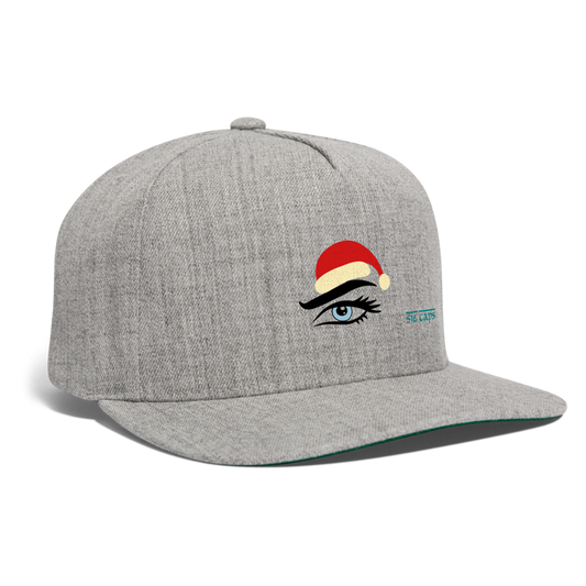 Santa's watching Snapback Baseball Cap - heather gray