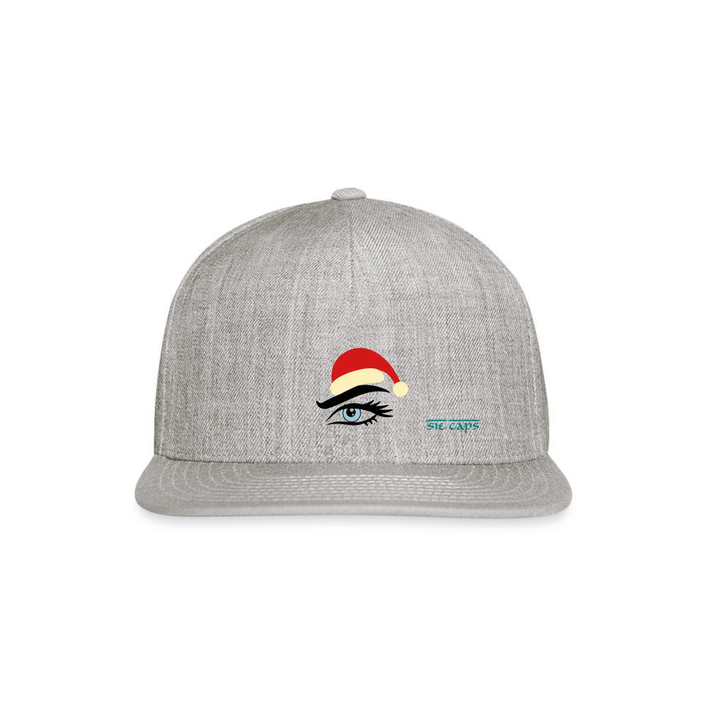 Santa's watching Snapback Baseball Cap - heather gray