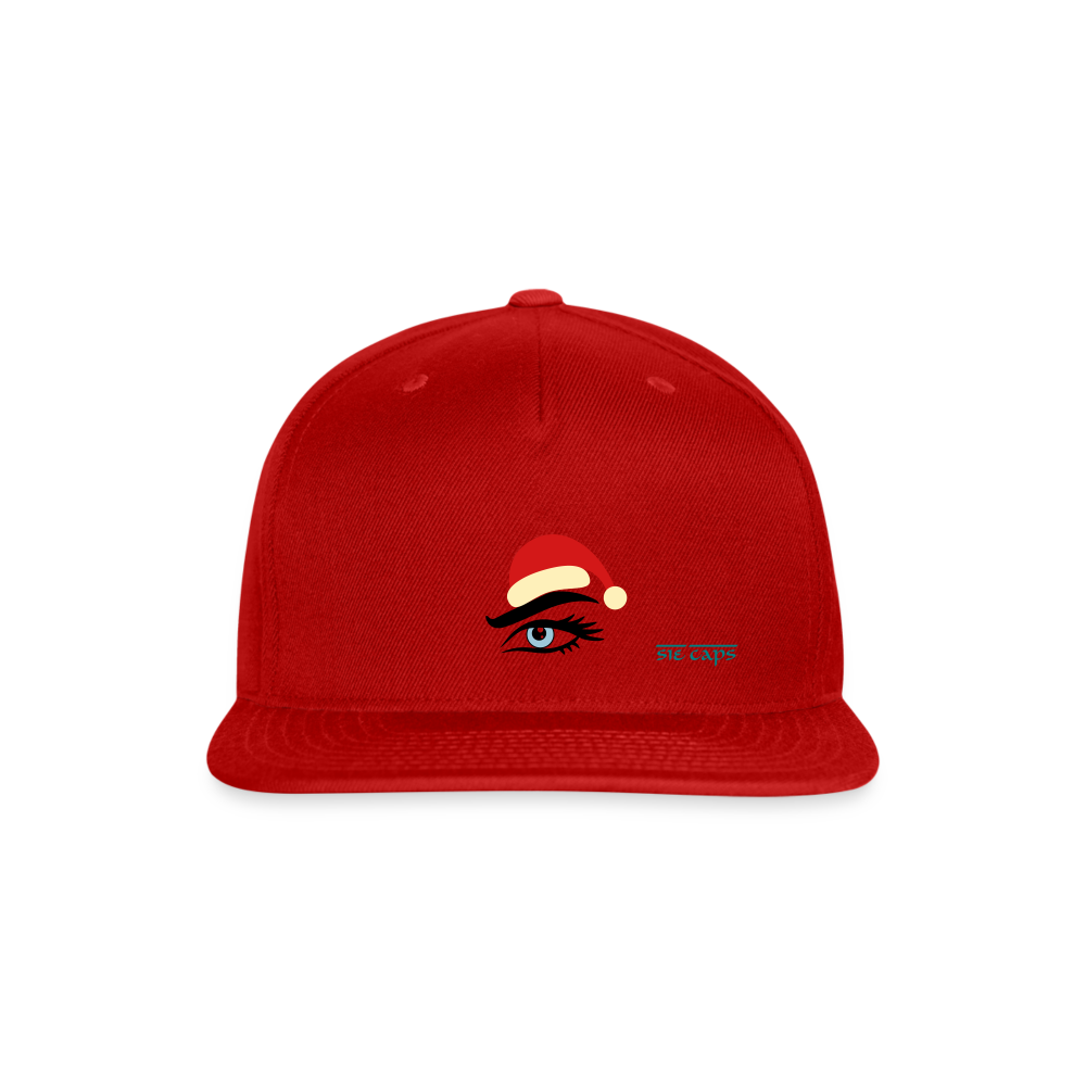 Santa's watching Snapback Baseball Cap - red