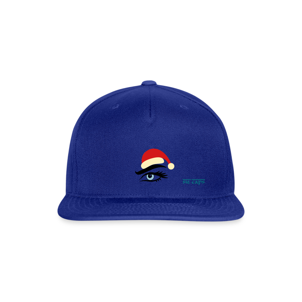 Santa's watching Snapback Baseball Cap - royal blue