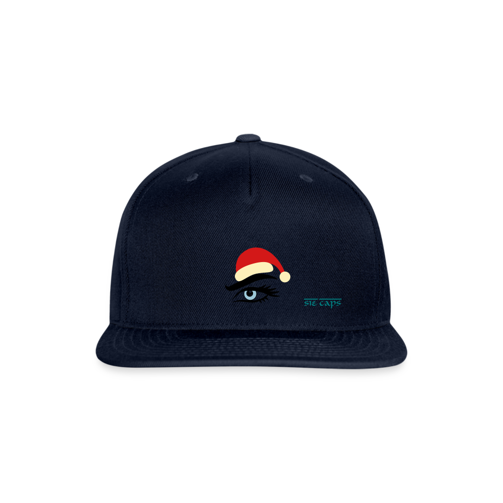 Santa's watching Snapback Baseball Cap - navy