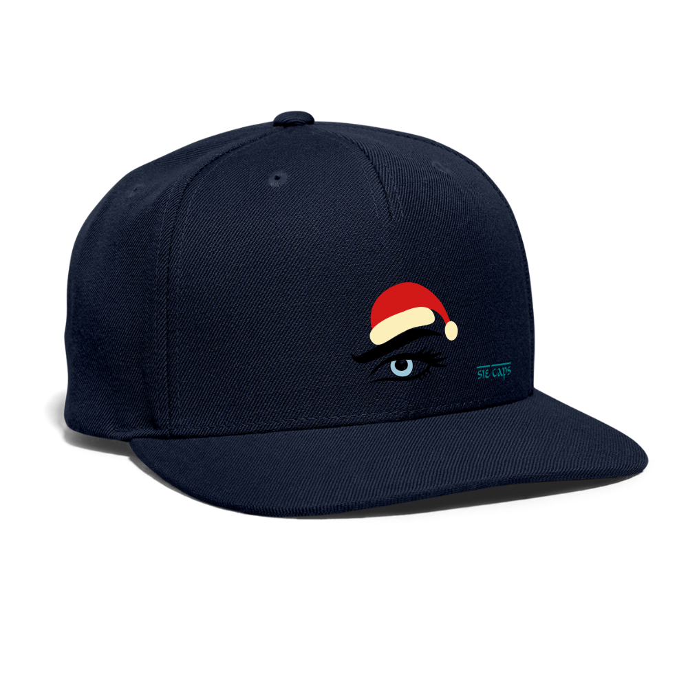 Santa's watching Snapback Baseball Cap - navy