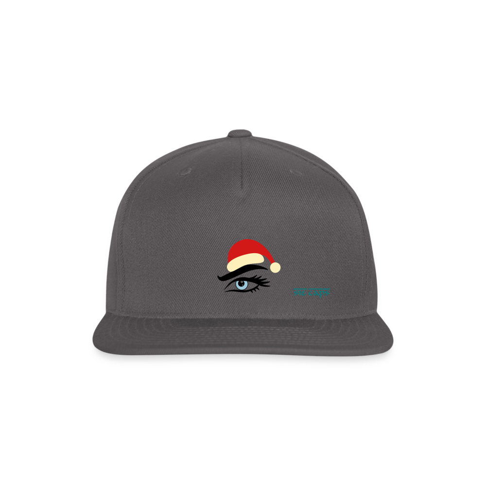 Santa's watching Snapback Baseball Cap - dark grey
