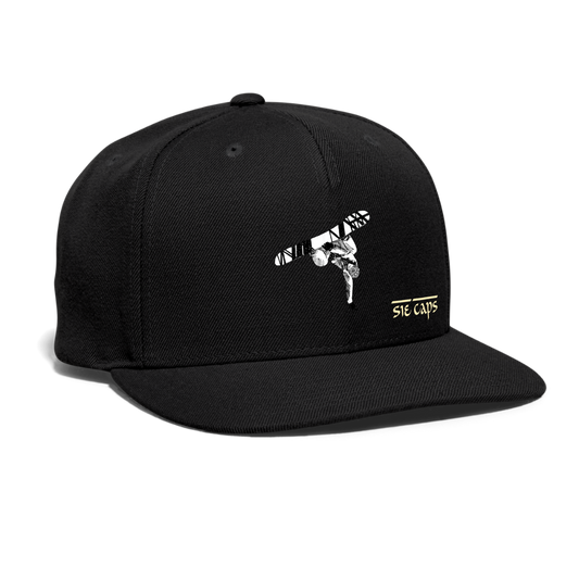 CRUNCY Snapback Baseball Cap - black